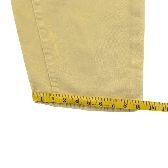 Lucky Brand Maggie Flare Jeans Womens Yellow Cotton Button Fly Denim Size 26 - Picture 10 of 11